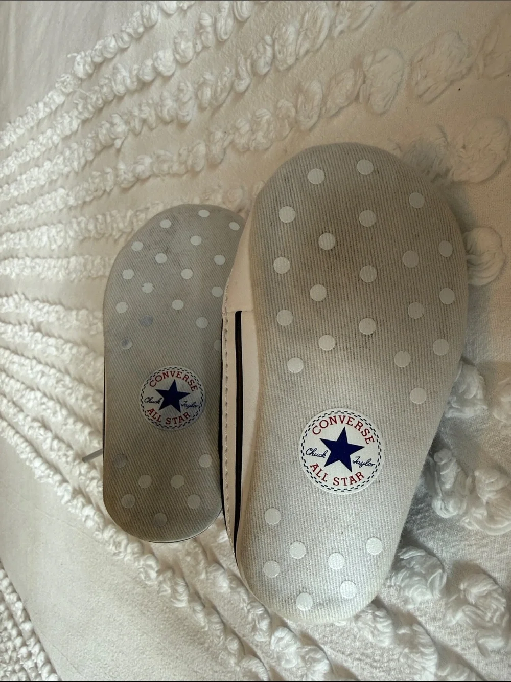 Converse Black and White Canvas High-Top Baby Booties size 3